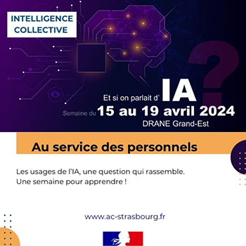 Semaine de l'intellenge artificielle dans l'académie de Strasbourg